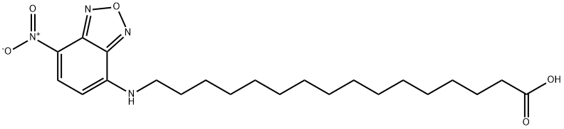 Hexadecanoic acid, 16-[(7-nitro-2,1,3-benzoxadiazol-4-yl)amino]- Structural