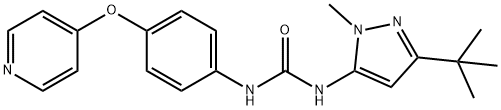 Urea, N-[3-(1,1-dimethylethyl)-1-methyl-1H-pyrazol-5-yl]-N'-[4-(4-pyridinyloxy)phenyl]- Structural