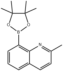 Quinoline, 2-methyl-8-(4,4,5,5-tetramethyl-1,3,2-dioxaborolan-2-yl)- Structural