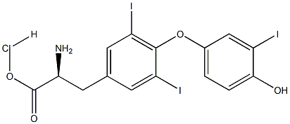 L-Tyrosine, O-(4-hydroxy-3-iodophenyl)-3,5-diiodo-, methyl ester, hydrochloride (9CI) Structural