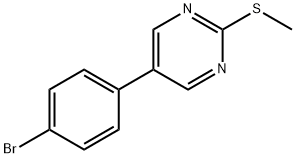 Pyrimidine, 5-(4-bromophenyl)-2-(methylthio)- Structural