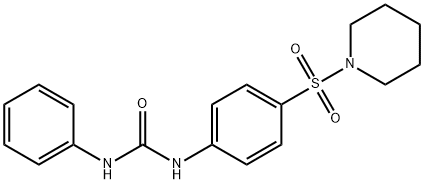 N-phenyl-N'-[4-(1-piperidinylsulfonyl)phenyl]urea Structural