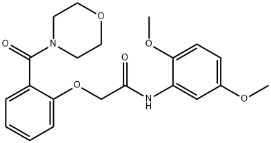 Acetamide, N-(2,5-dimethoxyphenyl)-2-[2-(4-morpholinylcarbonyl)phenoxy]- Structural