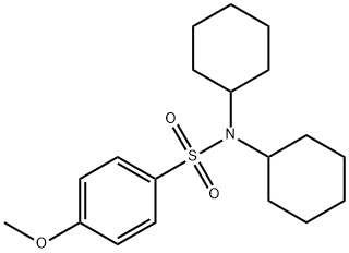 N,N-dicyclohexyl-4-methoxybenzenesulfonamide Structural