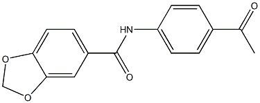 N-(4-acetylphenyl)-1,3-benzodioxole-5-carboxamide Structural
