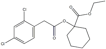 ethyl 1-[2-(2,4-dichlorophenyl)acetoxy]cyclohexanecarboxylate Structural