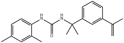 Urea, N-(2,4-dimethylphenyl)-N'-[1-methyl-1-[3-(1-methylethenyl)phenyl]ethyl]- Structural
