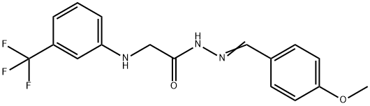 Glycine, N-[3-(trifluoromethyl)phenyl]-, [(4-methoxyphenyl)methylene]hydrazide (9CI) Structural