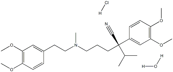 R(+)-Verapamil monohydrochloride hydrate Structural