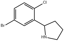 2-(5-bromo-2-chlorophenyl)pyrrolidine Structural