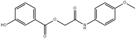 Benzoic acid, 3-hydroxy-, 2-[(4-methoxyphenyl)amino]-2-oxoethyl ester Structural