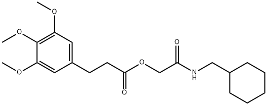 Benzenepropanoic acid, 3,4,5-trimethoxy-, 2-[(cyclohexylmethyl)amino]-2-oxoethyl ester Structural