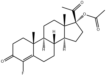 Pregn-4-ene-3,20-dione, 17-(acetyloxy)-4-fluoro- (9CI) Structural