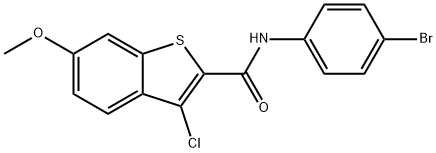 N-(4-bromophenyl)-3-chloro-6-methoxy-1-benzothiophene-2-carboxamide Structural
