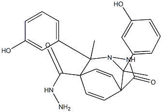 N'~1~,N'~4~-bis[1-(3-hydroxyphenyl)ethylidene]terephthalohydrazide Structural