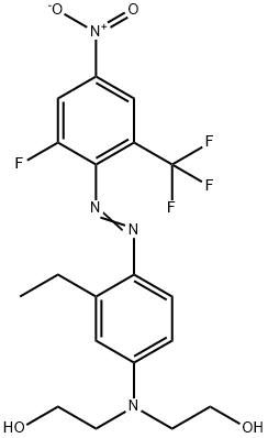 Ethanol, 2,2'-[[3-ethyl-4-[[2-fluoro-4-nitro-6-(trifluoromethyl)phenyl]azo]phenyl]imino]bis- (9CI) Structural