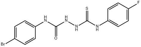 Hydrazinecarboxamide, N-(4-bromophenyl)-2-[[(4-fluorophenyl)amino]thioxomethyl]- Structural