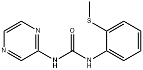 Urea, N-[2-(methylthio)phenyl]-N'-2-pyrazinyl- Structural