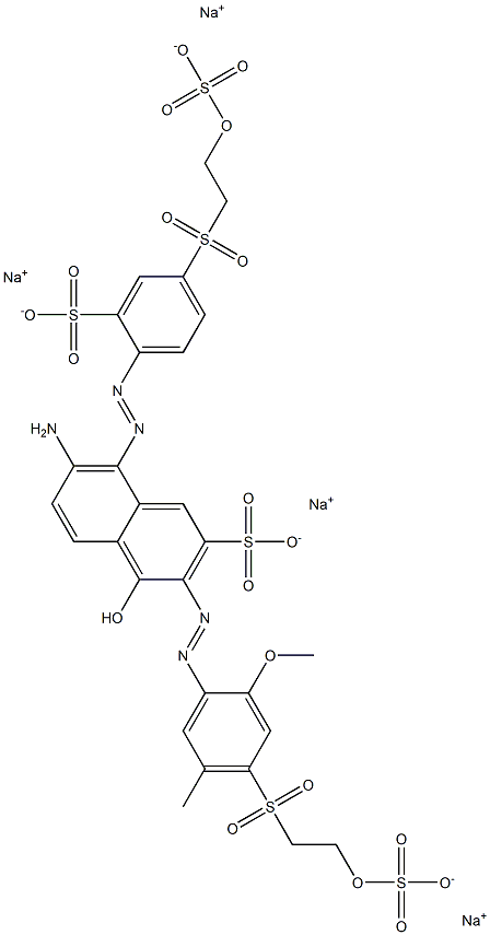 Tetrasodium 7-amino-4-hydroxy-3-[(2-methoxy-5-methyl-4-{[2-(sulfonatooxy)ethyl]sulfonyl}phenyl)diazenyl]-8-[(2-sulfonato-4-{[2-(sulfonatooxy)ethyl]sulfonyl}phenyl)diazenyl]naphthalene-2-sulfonate Structural