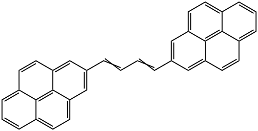 Pyrene, 2,2'-(1,3-butadiene-1,4-diyl)bis- Structural