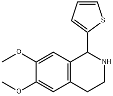 Isoquinoline, 1,2,3,4-tetrahydro-6,7-dimethoxy-1-(2-thienyl)- Structural