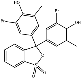 Phenol, 4,4'-(1,1-dioxido-3H-2,1-benzoxathiol-3-ylidene)bis[2-bromo-6-methyl- Structural