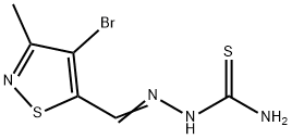 Hydrazinecarbothioamide, 2-[(4-bromo-3-methyl-5-isothiazolyl)methylene]- Structural