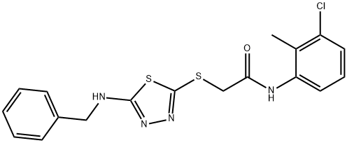 Acetamide, N-(3-chloro-2-methylphenyl)-2-[[5-[(phenylmethyl)amino]-1,3,4-thiadiazol-2-yl]thio]- Structural