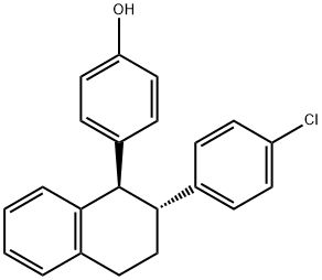 Phenol, 4-[2-(4-chlorophenyl)-1,2,3,4-tetrahydro-1-naphthalenyl]-, trans- (9CI) Structural