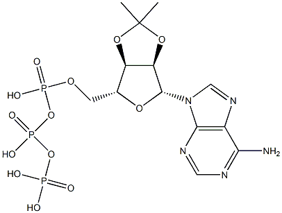 Adenosine 5'-(tetrahydrogen triphosphate), 2',3'-O-(1-methylethylidene)- (9CI) Structural
