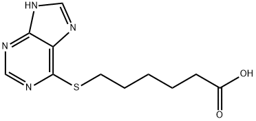 Hexanoic acid, 6-(9H-purin-6-ylthio)- Structural