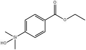 Benzoic acid, 4-(hydroxydimethylsilyl)-, ethyl ester Structural
