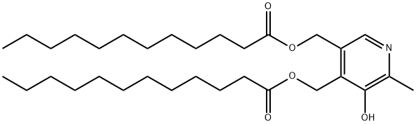 Dodecanoic acid, 1,1'-[(5-hydroxy-6-methyl-3,4-pyridinediyl)bis(methylene)] ester Structural