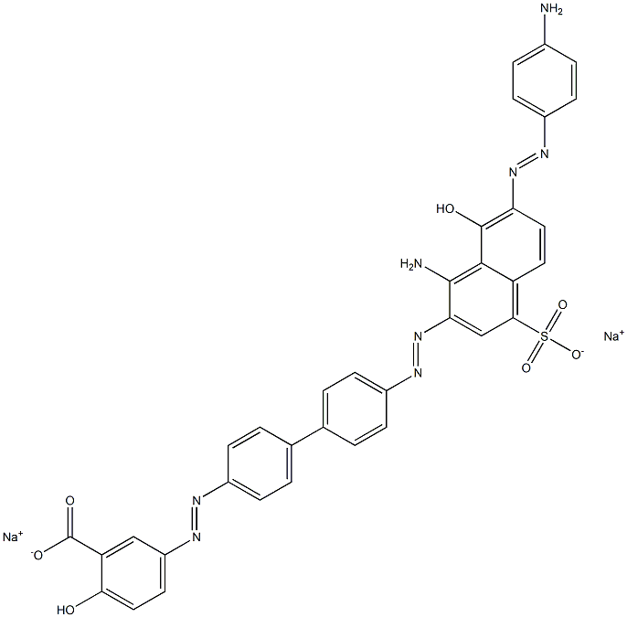 Benzoic acid, 5-[[4'-[[1-amino-7-[(4-aminophenyl)azo]-8-hydroxy-4-sulfo-2-naphthalenyl]azo][1,1'-biphenyl]-4-yl]azo]-2-hydroxy-, disodium salt