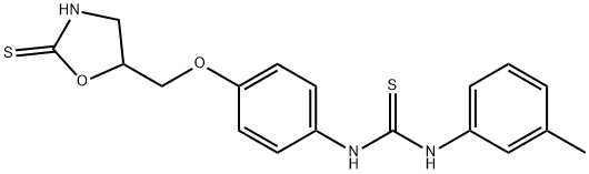 Thiourea, N-(3-methylphenyl)-N'-[4-[(2-thioxo-5-oxazolidinyl)methoxy]phenyl]- Structural