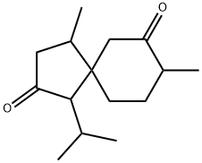 Spiro[4.5]decane-2,7-dione, 4,8-dimethyl-1-(1-methylethyl)- Structural