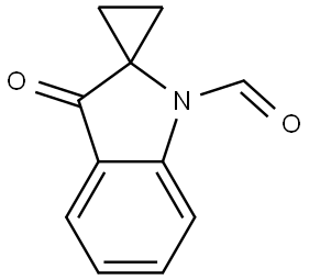 Spiro[cyclopropane-1,2'-[2H]indole]-1'(3'H)-carboxaldehyde, 3'-oxo- Structural