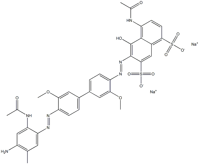 1,7-Naphthalenedisulfonic acid, 4-(acetylamino)-6-[[4'-[[2-(acetylamino)-4-amino-5-methylphenyl]azo]-3,3'-dimethoxy[1,1'-biphenyl]-4-yl]azo]-5-hydroxy-, disodium salt