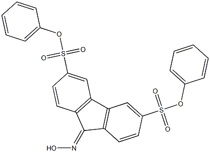 diphenyl 9-(hydroxyimino)-9H-fluorene-3,6-disulfonate Structural
