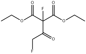 Propanedioic acid, 2-fluoro-2-(2-fluoroacetyl)-, 1,3-diethyl ester Structural