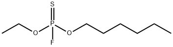 Phosphorofluoridothioic acid, O-ethyl O-hexyl ester Structural