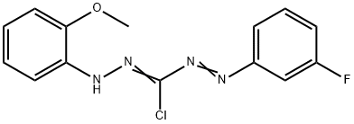 Diazenecarbohydrazonoyl chloride, 2-(3-fluorophenyl)-N-(2-methoxyphenyl)- Structural