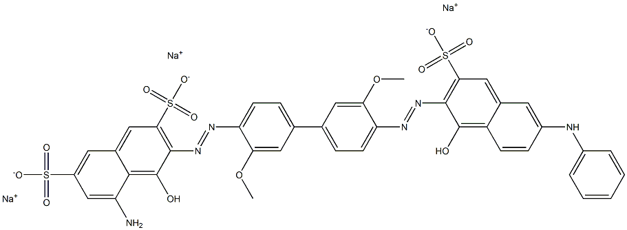 2,7-Naphthalenedisulfonic acid, 5-amino-4-hydroxy-3-[[4'-[[1-hydroxy-6-(phenylamino)-3-sulfo-2-naphthalenyl]azo]-3,3'-dimethoxy[1,1'-biphenyl]-4-yl]azo]-, trisodium salt