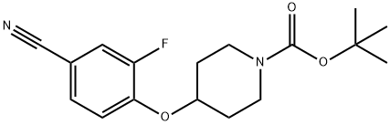 tert-Butyl 4-(4-cyano-2-fluorophenoxy)piperidine-1-carboxylate Structural