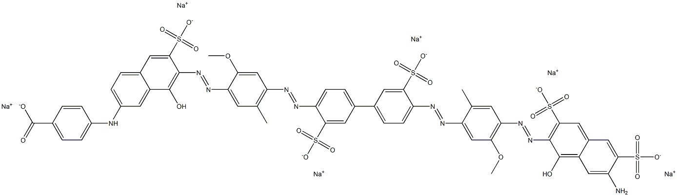 Benzoic acid, 4-[[7-[[4-[[4'-[[4-[(7-amino-1-hydroxy-3,6-disulfo-2-naphthalenyl)azo]-5-methoxy-2-methylphenyl]azo]-3,3'-disulfo[1,1'-biphenyl]-4-yl]azo]-2-methoxy-5-methylphenyl]azo]-8-hydroxy-6-sulfo-2-naphthalenyl]amino]-, hexasodium salt