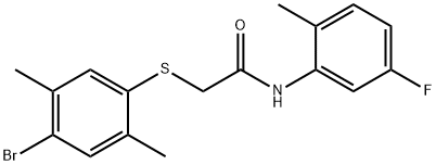 Acetamide, 2-[(4-bromo-2,5-dimethylphenyl)thio]-N-(5-fluoro-2-methylphenyl)- Structural