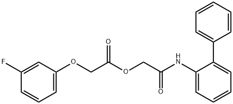 Acetic acid, 2-(3-fluorophenoxy)-, 2-([1,1'-biphenyl]-2-ylamino)-2-oxoethyl ester Structural