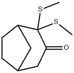 Bicyclo[3.2.1]octan-3-one, 2,2-bis(methylthio)- Structural