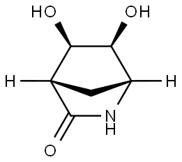 exo-5,6-dihydroxy-2-azabicyclo[2.2.1]heptan-3-one Structural