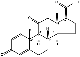 3,11-Dioxoandrosta-1,4-diene-17-carboxylic acid Structural